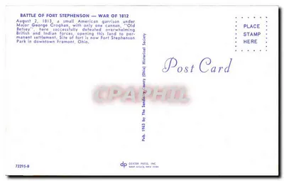 Batalha do Forte Stephenson — Guerra de 1812 — DEXTER PRESS, INC. — Verso