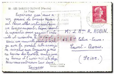 Les Sables-d'Olonne — Plaża — Wydawnictwo Gaby — Rewers