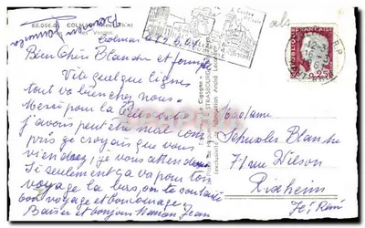 Miasto Gogne — widok panoramiczny z kościołem i górami — wydawca 'Centre Viticole' nr 63.056.65 — Rewers