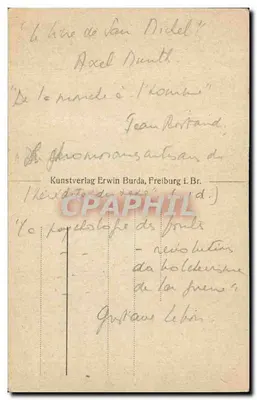 Schwarzwaldhaus — casa de madeira com telhado de colmo — Kunstverlag Erwin Burda, Freiburg i. Br. — Verso