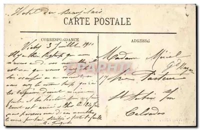 Vichy — Le Pont sur l'Allier — LL. — Éditeur LL, n° 114 — Verso