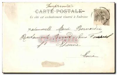 Okręgi Grenoble — Łańcuch Alp — Widok z Polygone du Génie O.V. — Papeterie des Alpes Eug. Robert, Grenoble — Rewers