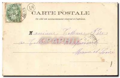 Saumur — Avenida da Estação de Orléans — J. B. - S. Milion, litografia 464t. — Verso