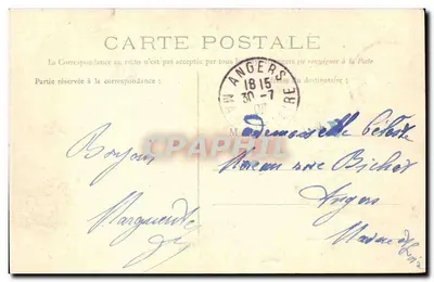 Saumur — Vista geral tirada da Estação — editor AUCHET, n°10 — Verso