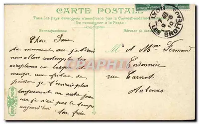 Lyon. The Saint-Pierre Palace — view of the square with fountain — publisher L.V. KER — Back