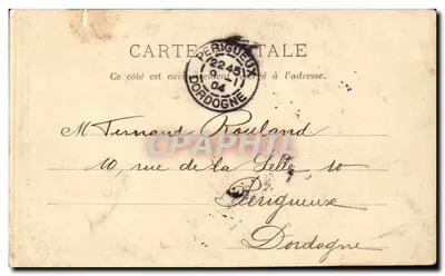 Loches Stara pocztówka Hotel de ville et la porte Picois — Rewers