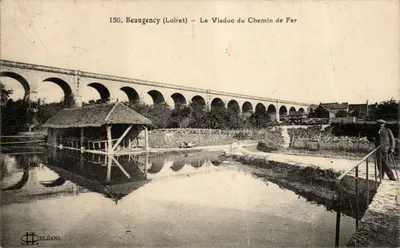 Beaugency (Loiret) — O Viaduto da Linha Ferroviária — editor L. Le Normand, n° 150
