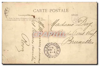 LYON — Praça dos Terreiros — Hotel de Ville e Fonte Bartholdi — Editor ELD, n°131 — Verso