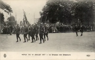 Revisão do 14 de julho de 1917 — A Bandeira dos Caçadores — B.D.