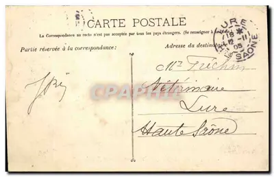 Nîmes - Świątynia Diany (Widok z Przedniej Strony) — wydawca: C. Baudet & Cie, nr 1032 — Rewers