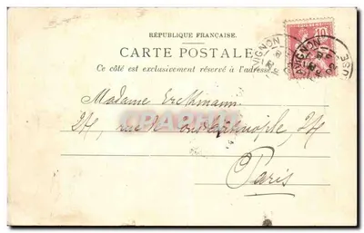 Estátua de Alphonse Daudet — Nîmes — Maison Universelle des Arts — Verso