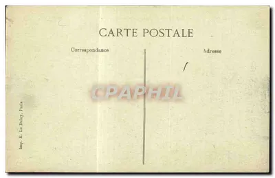 Bilhete postal antigo Camp de Coetquidan Manoeuvre do canhão de Montagne Demontage — Verso