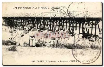 Taourirt (Marrocos) — Ponte sobre o Oued Za — editor 'La France au Maroc Oriental' n°887