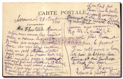 Campo de Sissonne (Aisne) — À hora da Sopa — Edição artística L'Laclaire, La Fère — Verso