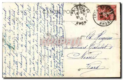 Lyon — Katedra, Sąd i Wzgórze Fourvière — S. Farges, wyd. Lyon, nr 5500 — Rewers