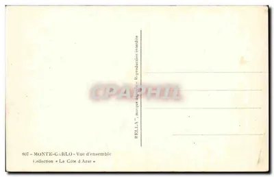 Monte-Carlo — Ogólny widok — kolekcja «La Côte d'Azur» — Rewers