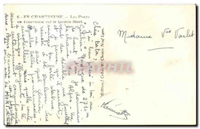 Em Chartreuse — Os Pontes de Fourvoire sobre o Guiers Mort — Éditions J. Cellar — Verso
