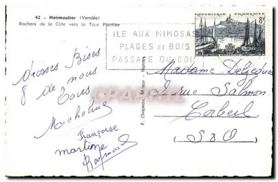 Rochas da Côte em direção à Torre Plantier — Noirmoutier (Vendée) — editor Roxy — Verso
