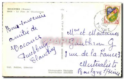 O Parque de Chantoiseau — Migennes (Yonne) — Fotógrafo Combier — Verso