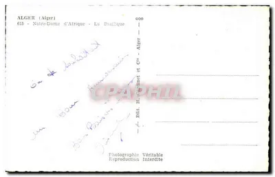 Argel - Nossa Senhora da África - A Basílica — Ed. H. Gérin et Cie - n° 615 — Verso