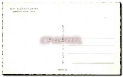 Marabout w oazie — Scènes et Types n°1236 — C.A.P. Paris — Rewers