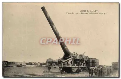 Campo de Mailly — Peça de 340 mm em bateria a 40° — A. Nepe, Editor