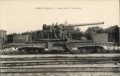 Campo de Mailly — Canhão de 16 cm da Marinha — X. Midos, editor