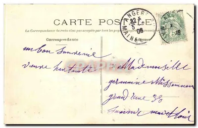 Wystawa w Angers 1906 — Ogród — Wydawnictwo oficjalne Roland, fotografia, Angers — Rewers