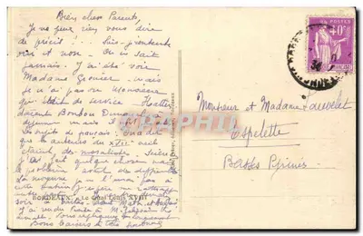 Place de la Bourse w Bordeaux — widok z kolumną i quai w trakcie prac — Tito — Rewers