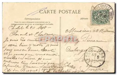 Châtelet — Aleja Gambetta — Sklep 'La Pyramide' — Wyd. Pourin, Mortagne — Rewers