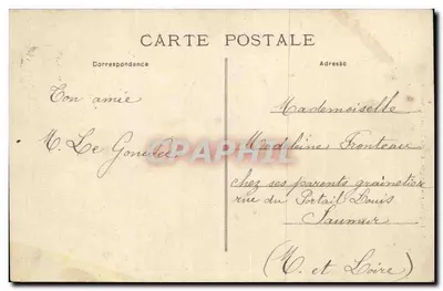 Fontevrault (M.-et-L.) — Invoer van de Maison Centrale — me Natale Saurin — Achterkant