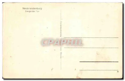 Neubrandenburg — Stargarder Tor — Verlag Emil Morowy, Neubrandenburg — Achterkant