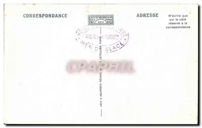 Chamonix — A Cadeia do Monte Branco vista do Brévent — LL n°208 — editor Lévy & Neurdein — Verso