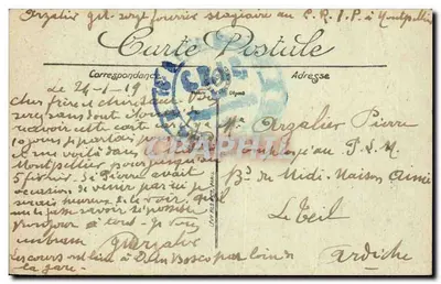 Montpellier — Le Peyrou pris de l'Arc de Triomphe — Édition des Nouvelles Galeries SELECTA — Verso