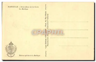 Notre-Dame de la Garde — Marsylija — Éditions d'Art Yvon — Rewers