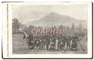 14º Batalhão de Caçadores Alpinos — Coronel Blaizer, Capitão Pascal — editor desconhecido, número de série não visível