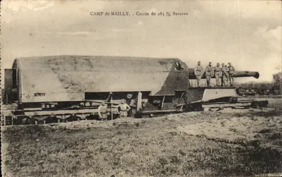 Camp de Mailly — Canhão de 285 mm Berceau — A. Niénot, editor