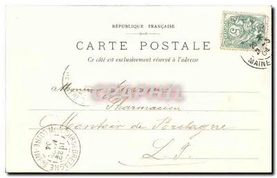 Saumur - Hombre que transporta arena en el Puente Napoleón — Dando-Berry, Loudun - 119 — Reverso