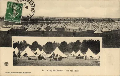 Campo de Châlons - Vista das Tendas — Livraria Militar Guérin, Mourmelon