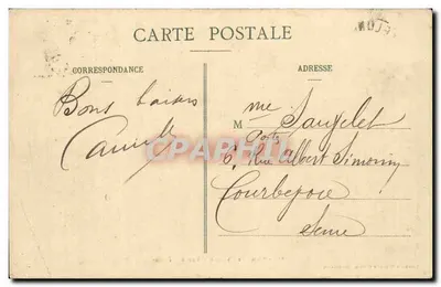Campo de Châlons - Vista das Tendas — Livraria Militar Guérin, Mourmelon — Verso
