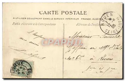 Lisieux — Kaszern Delaunay — Normandia — Stara pocztówka — Rewers