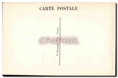 Chenonceaux (Loire-et-Loire) — Zamek (zabytek) strona północna — Wejście z mostem zwieszkim — R D — Rewers