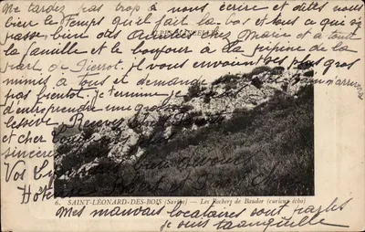 Les Rochers de Baudor (curieux écho) — Saint-Léonard-des-Bois (Sarthe)