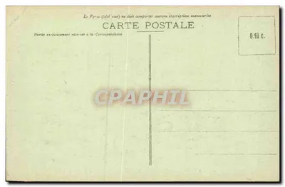 Palácio de Fontainebleau — O Lago das Carpas e a Ala Luís XV — editor não identificado, n° 49 — Verso