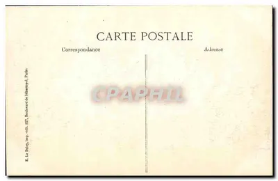 Interior da igreja de NOMENY — devastação após 1914-15 — E. Le Dûny, Paris — Verso