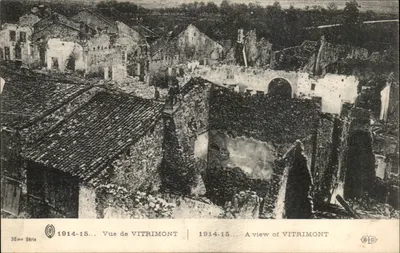 Vitriment — Vista das ruínas após 1914-15 — E. La Daley, 35ª Série