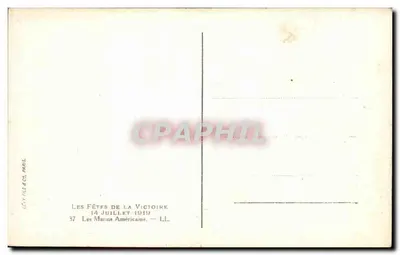 Marinheiros Americanos — As Festas da Vitória 14 de julho de 1919 — Editado por L.C.P. em Paris, n°37 — Verso
