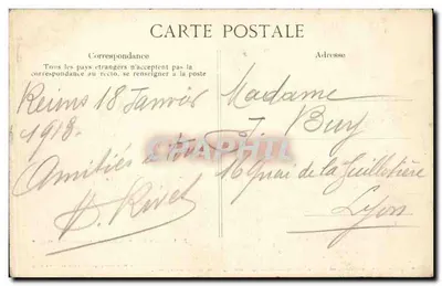 Reims — Facciata della Cattedrale — ELD n°52 — Verso