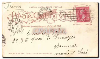 Fazenda de Avestruz, Califórnia do Sul — Editor C. Ritter & Co., n° 112 — Verso