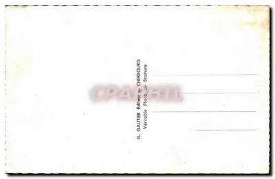 Grutas de Jobourg — Lembrete de Jobourg — G. Gautier, Cherbouurg — Verso